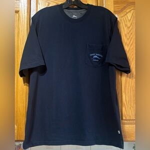 Tommy Bahama Men's Navy Blue Short Sleeve Pocket Tee T-Shirt Large EUC